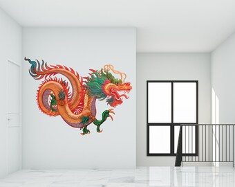 3D Dragon Wall Decal Sticker – Cartoon Baby Dragon Design, Pack Of 2, Easy Peel & Stick - View #2