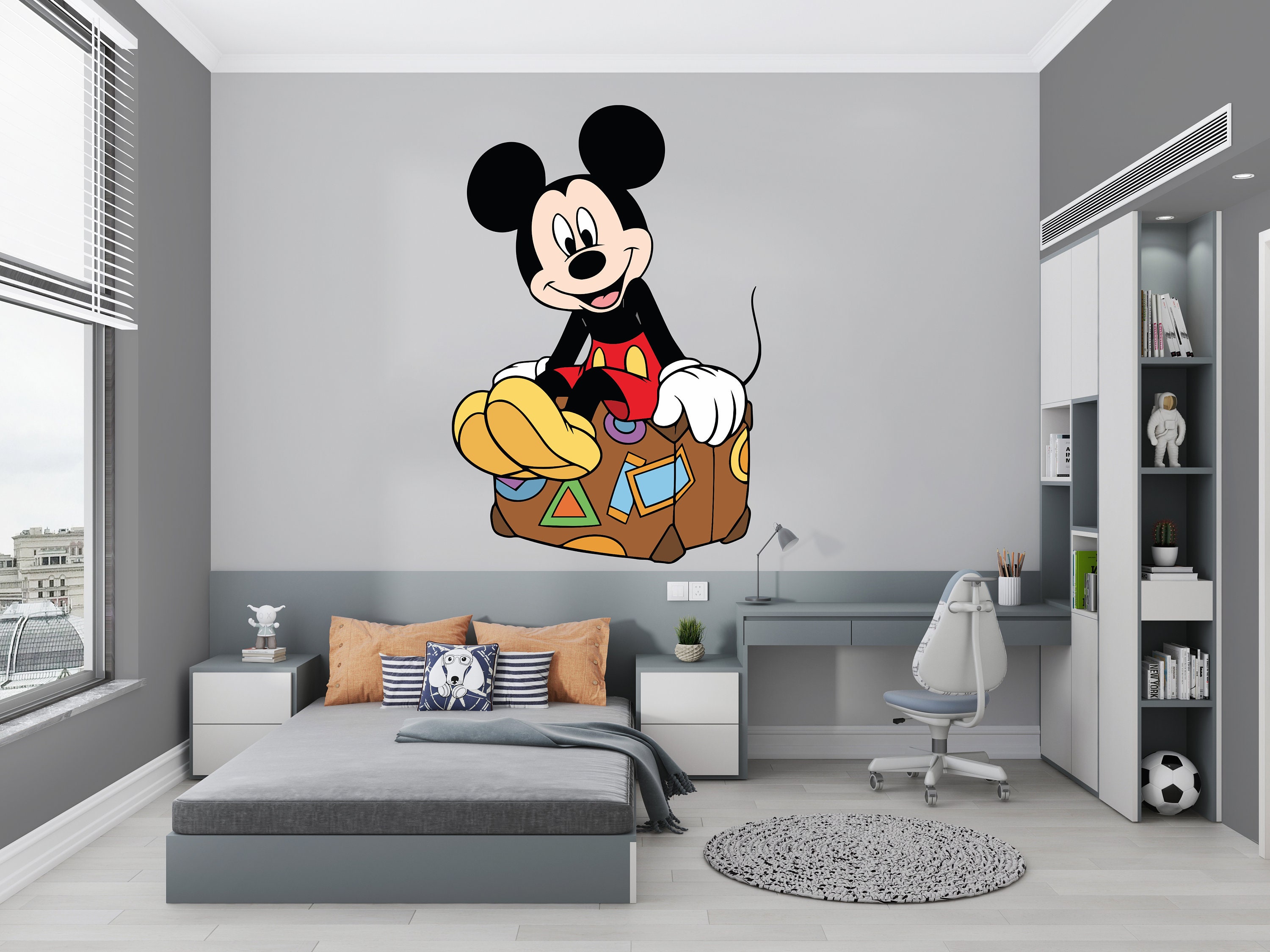 Mickey Mouse Wall Decal Cartoon Wall Decor for Kids Nursery (K997) - Etsy