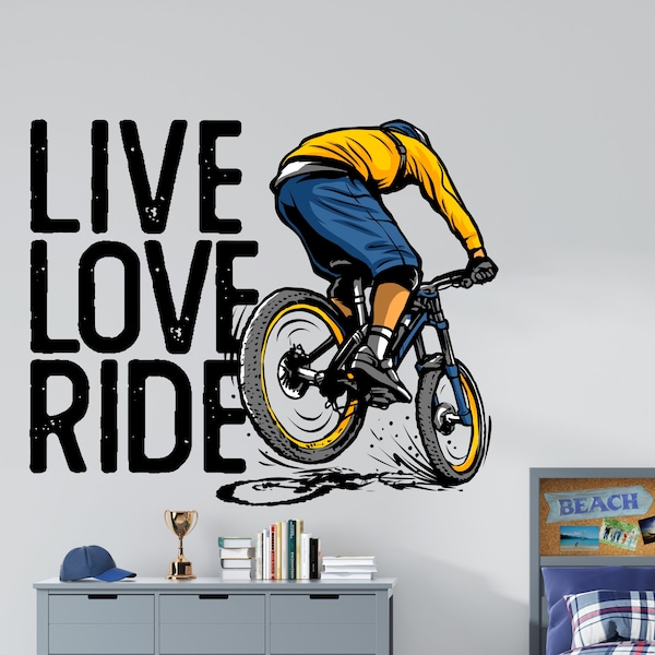 Bike Wall Decal Etsy
