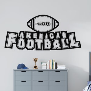 American Football Wall Decal/ Sports Decor/ Sport wall decal/ Football Player Wall Decal/ Sports boy wall decal.   (K487)
