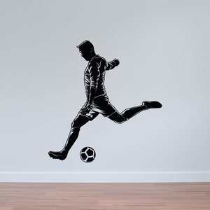 Soccer Decal/Soccer Player Wall Decal/ Custom Soccer Name Decal/ Football Sticker/ Sports Wall Decal/ Boys room Decal// Home Décor/  K1283