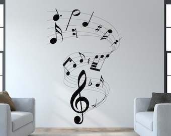 Music Wall Decal Music Notes Wall Decor Musician Wall Sticker