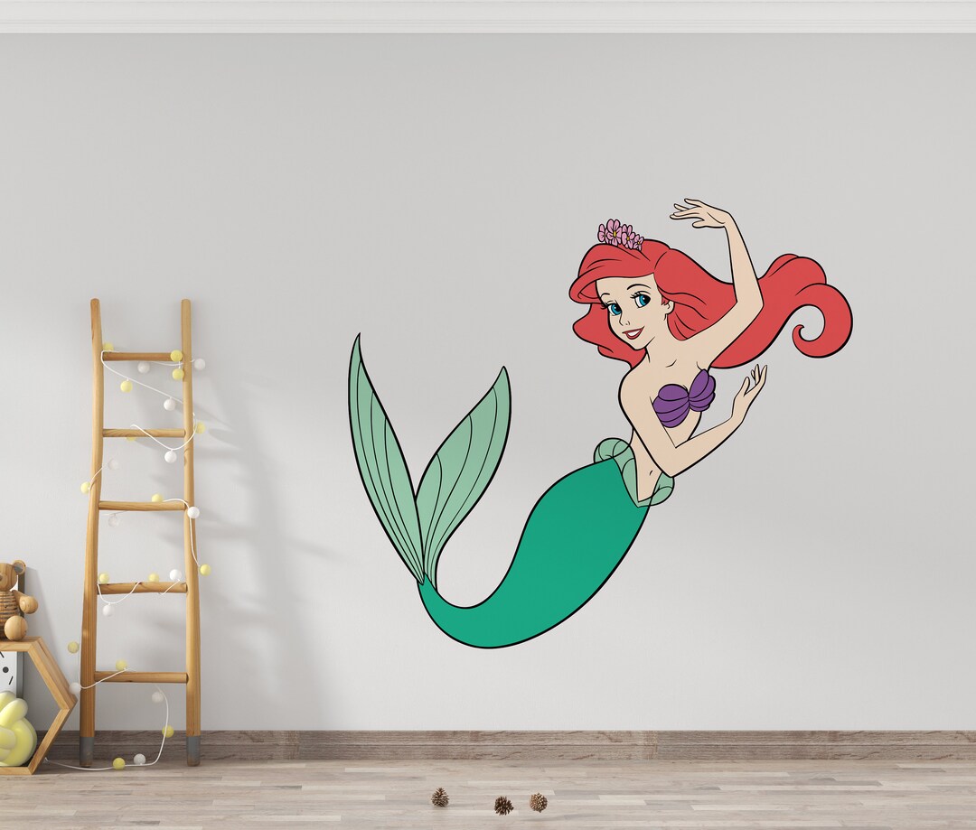 Ariel Wall Decal/ Little Mermaid Wall Decal/ Mermaid Decal Etsy