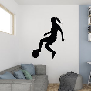 Soccer Decal/Soccer Player Wall Decal/ Custom Soccer Name Decal/ Football Sticker/ Sports Wall Decal/ Boys room Decal// Home Décor/  K1264