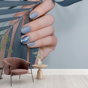 Nail Salon Wall Mural/ Nail Salon Decor/ Nail Salon Wallpaper/ Photo Wallpaper For Beauty Salon/Beauty Salon Wall Mural/ (KB W86)