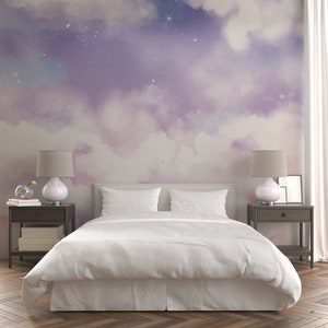 Sky Wall Mural/ Clouds Wall Mural/ Blue Sky Photo Wallpaper/ - Etsy