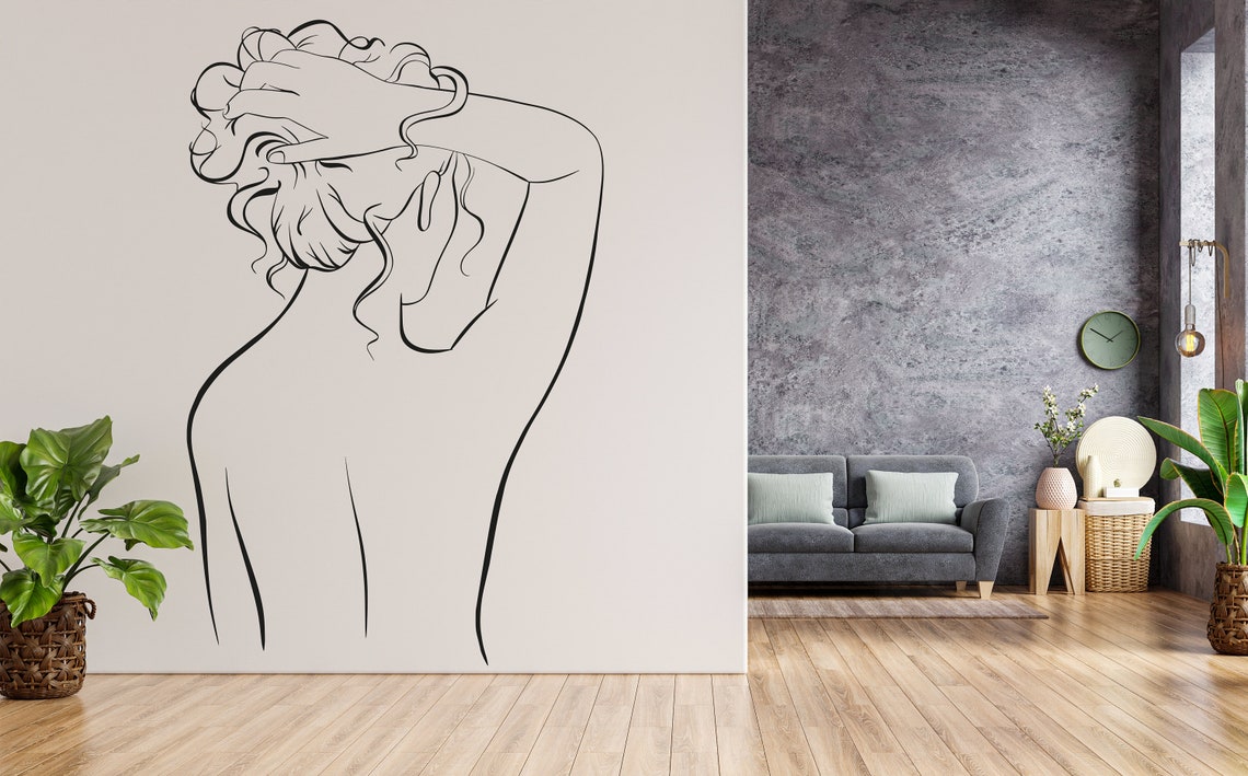 Woman Wall Decal. Abstract Woman Wall Decal. Beautiful Woman Wall Decal ...