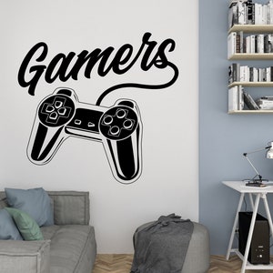 Gamer Wall Decal Video Games Wall Sticker Controller Wall Decor for Boys  (K388)