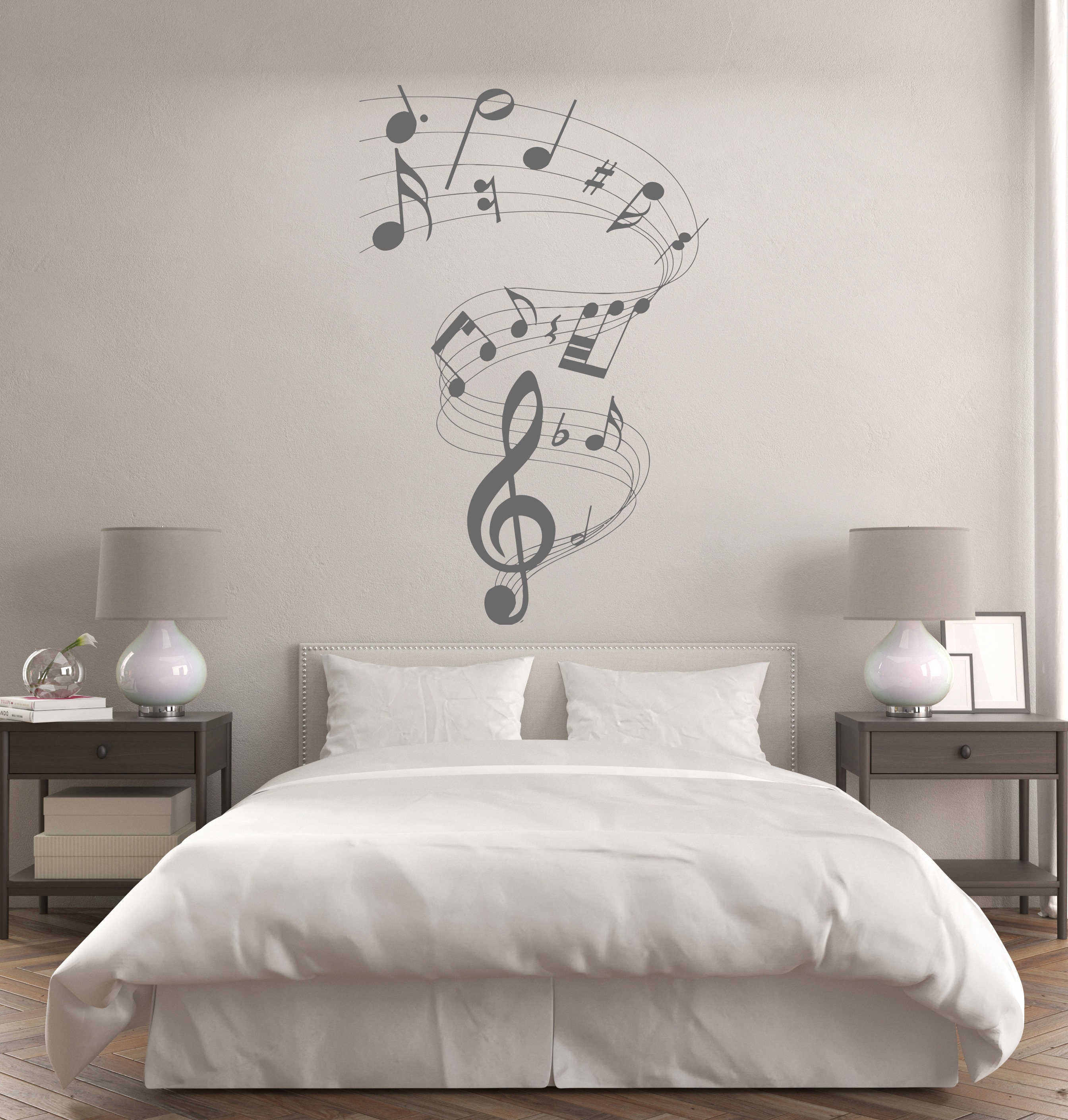 Music Wall Decal Music Notes Wall Sticker Music Wall Decor (K405) - Etsy