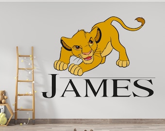 The Lion King Wall Decal/ Simba Wall Decor for Kids/ Nursery Wall Decor/ Hakuna Matata Decal/ Lion King Sticker/ Kids Room Decor (K1006)