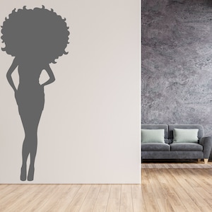 African Girl Wall Decal /Beautiful woman wall decal/Beautiful African Woman wall decal / Esthetician Decor. African Girl Decal . (K818)