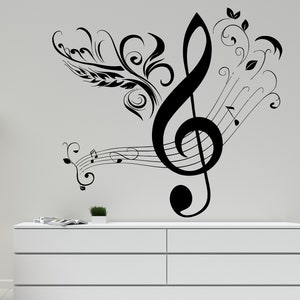 Music Wall Decal Music Notes Wall Sticker Music Wall Decor  (K406)
