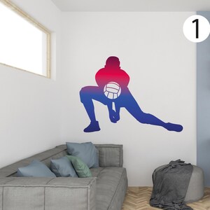 Volleyball Wall Decal/ Volleyball Décor/  Boys room Decal/ Volleyball Player Wall Decal/ Home Décor/ Wall Art Gift Poster Gift for Boy K1371