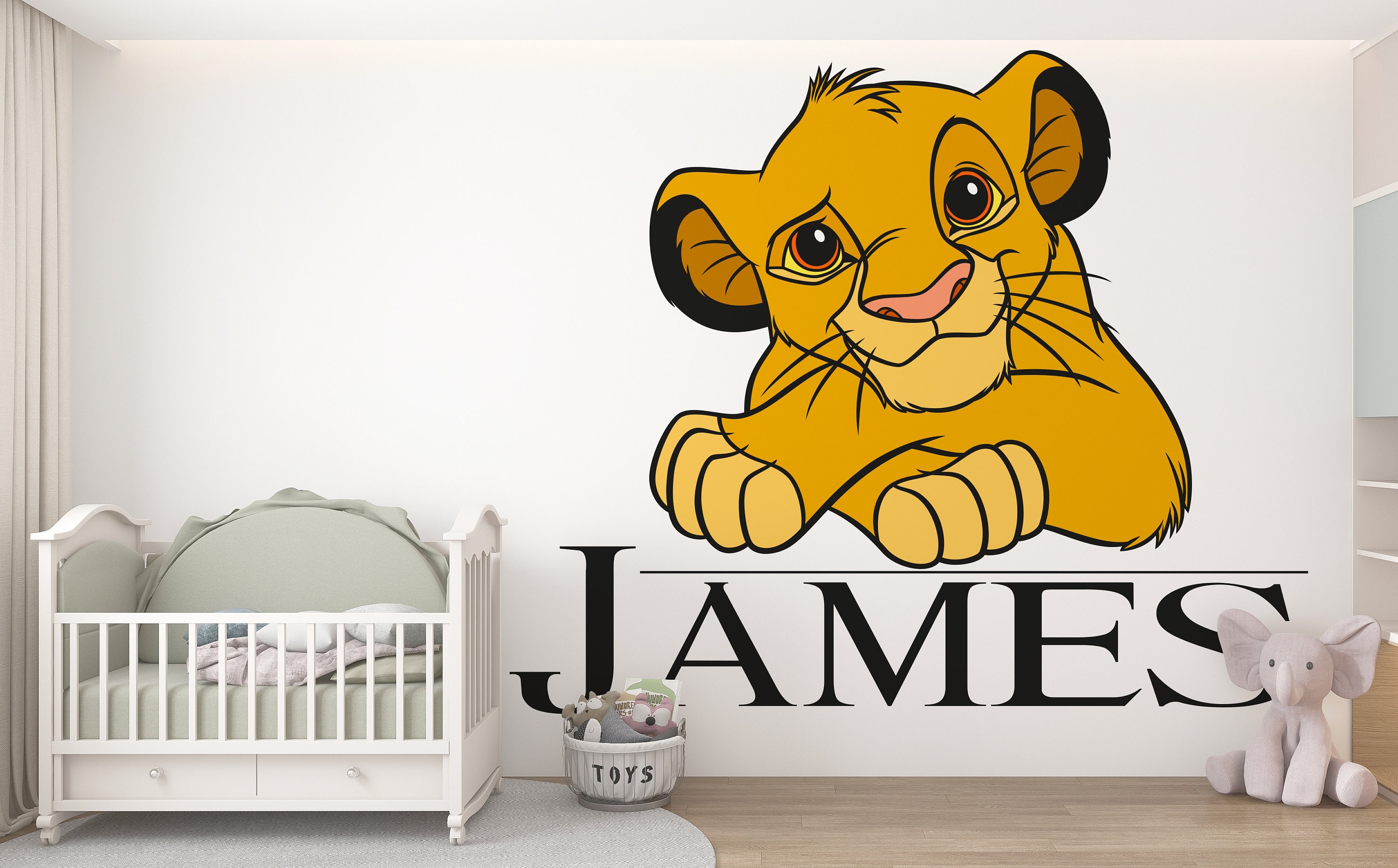 The Lion King Wall Decal/ Simba Wall Decor for Kids/ Nursery Wall Decor ...