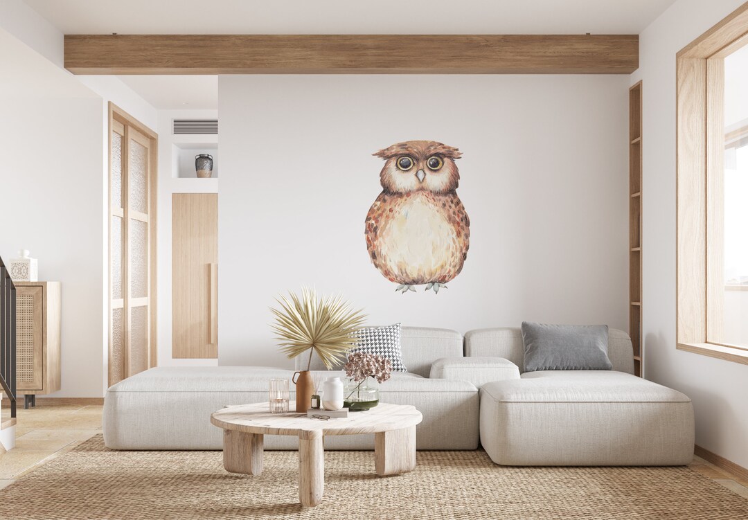Owl Wall Decal/ Big Owl Wall Decal/ Bird Wall Decal/ Nature Wall Decal ...