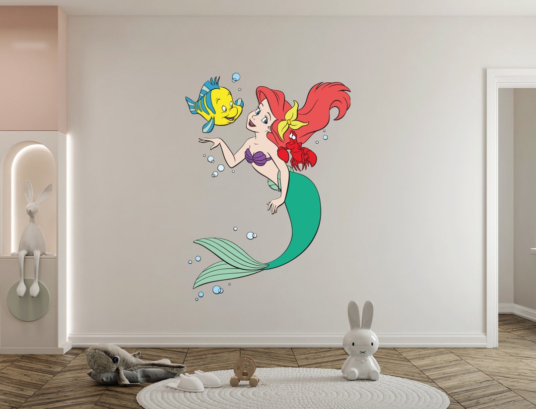 Ariel Wall Decal/ Little Mermaid Wall Decal/ Mermaid Decal Kids Wall