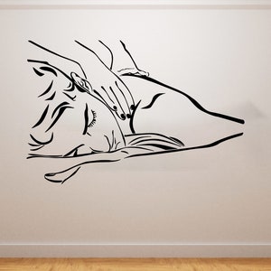 Spa Salon Wall Decal Skin Care Wall Sticker Massage Wall Decor Beauty Salon (K478)