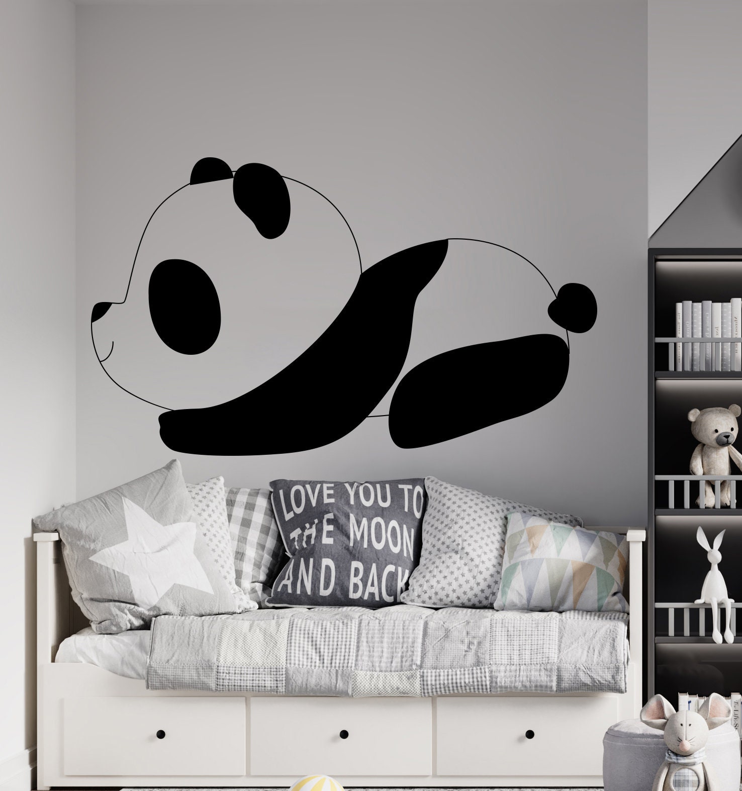 Panda wall decal/Panda Wall Decor/Bear/Animals wall decal/ Etsy