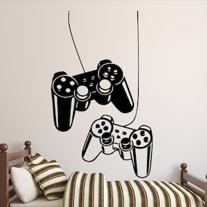 Gamer Wandtattoo Videospiele Wandsticker Controller Wanddeko für Jungen Gamer Wandsticker (K539)