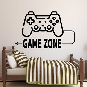 Gamer Wall Decal Video Games Wall Sticker Controller Wall Decor for Boys  (K397)