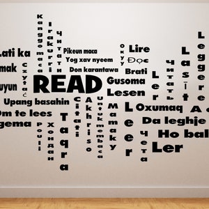 Library Wall Decal/ Classroom Wall Decal/ Reading Wall Decal/ Library Interior Decor/ (K640)