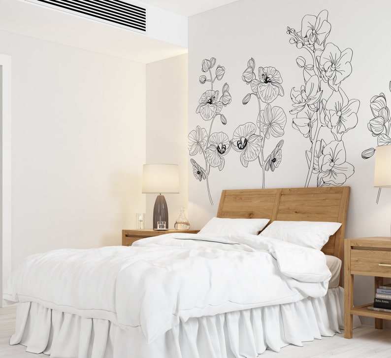Flowers Wall Decal/ Flowers Wall Decal/ Flower Decals Wall Decor ...
