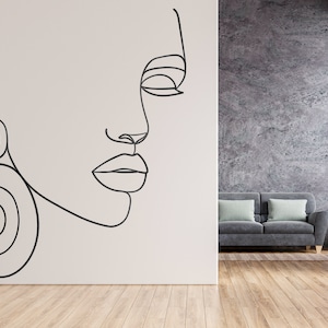 Woman Wall Decal. African Girl Wall Decal. Abstract Woman Wall Decal. Beautiful woman wall decal. Beauty Salon Wall Decor.Africa decal(K831)