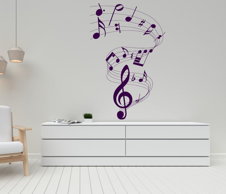 Music Note Wall Block Music Wall Decal Music Notes Wall Sticker Music Wall Decor (K405) - Etsy