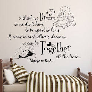 Winnie the Pooh Wall Decal for Kids Bedroom Wall Decor Winnie the Pooh Sticker Nursery  (K359)