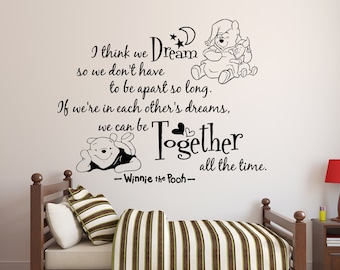 Winnie the Pooh Wall Decal for Kids Bedroom Wall Decor Winnie the Pooh Sticker Nursery  (K359)