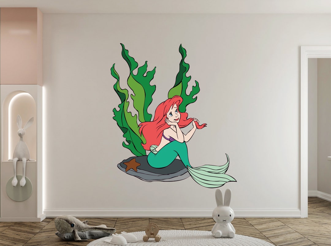 Ariel Wall Decal/ Little Mermaid Wall Decal/ Mermaid Decal Etsy
