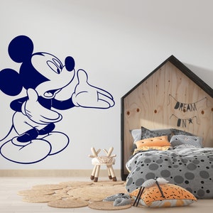 Mickey Mouse Wall Decal Cartoon Wall Decor for Kids Nursery - Etsy