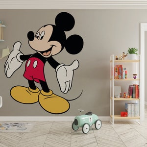 Wandtattoo Micky Maus Cartoon Wanddekoration Kinderzimmer (K1027)