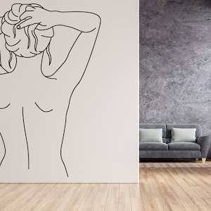 Woman Wall Decal. Abstract Woman Wall Decal. Beautiful woman wall decal. Home wall decal. Beauty Salon Wall Decor. Esthetician Decor. (K983)