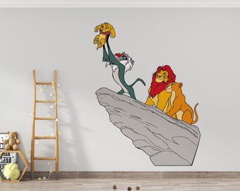 Väggdekor Lejonkungen/ Simba väggdekor för barn/ Väggdekor för barnrum/ Hakuna Matata dekal/ Lejonkungen klistermärke/ Barnrumsdekor (K1116)