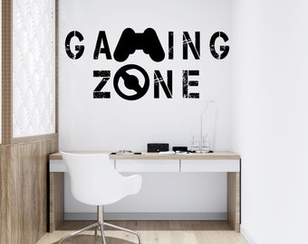 Gamer Wall Decal/Computer Games Room Design/Kids Bedroom/Gamer Wall Sticker/(K131)