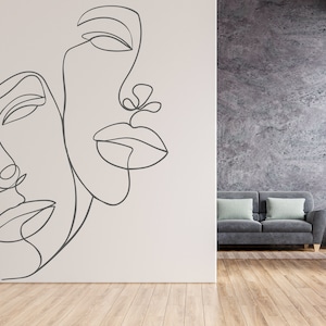 Woman Wall Decal. Abstract Woman Wall Decal. Beautiful woman wall decal. Home wall decal. Beauty Salon Wall Decor. Esthetician Decor. (K833)