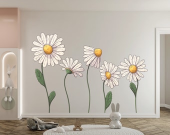 Flower Wall Decal/ Flowers Wall Decal/ Flower Decals Wall Decor/ Peonies Wall Decal/  Chamomile Wall Decal/Roses Wall Decal   (K688)