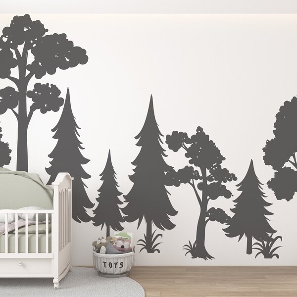 Forest Wall Decal Etsy