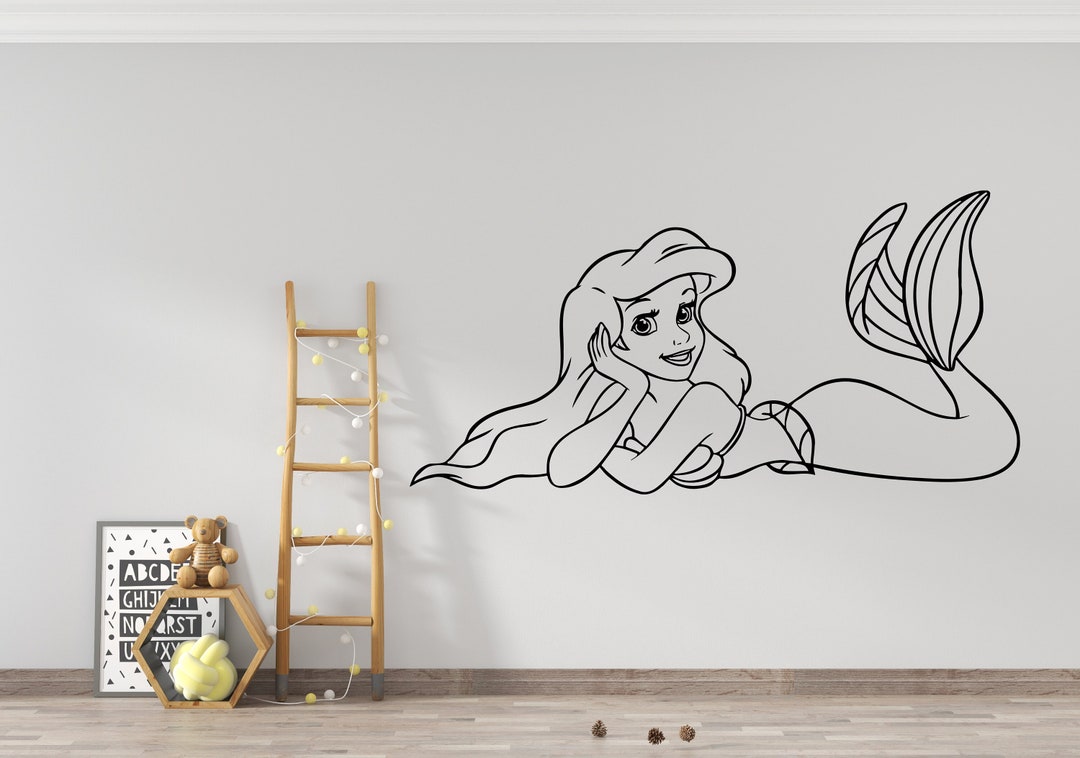 Ariel Wall Decal/ Little Mermaid Wall Decal/ Mermaid Decal Kids Wall