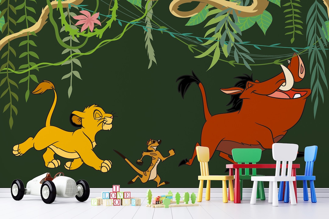 Lion King Wallpaper/ Hakuna Matata Mural/ the Lion King Wallpaper
