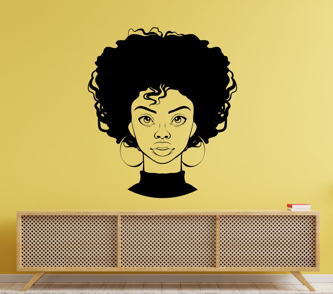 African Girl Wall Decal /beautiful Woman Wall Decal/beautiful African Woman Wall Decal