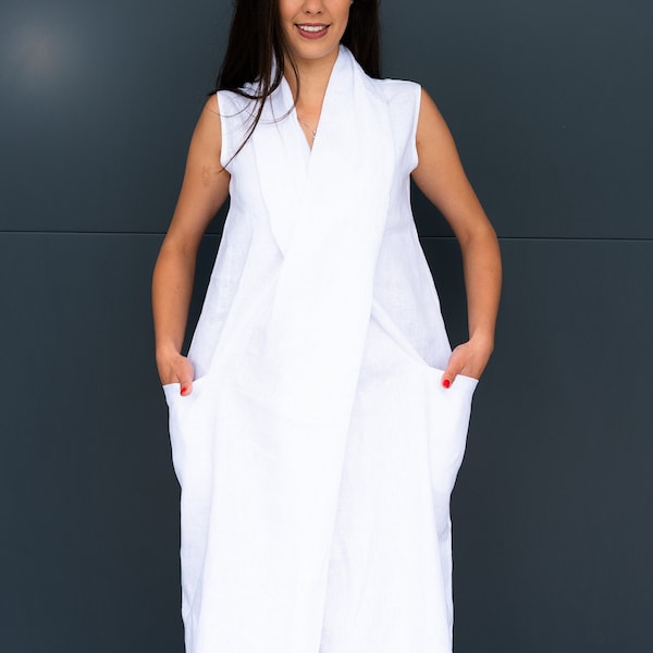 Robe kimono en lin, Robe en lin, Vêtements en lin, Robe kimono japonaise, Vêtements grande taille, Robe longue en lin, Robe japonaise, Robe longue