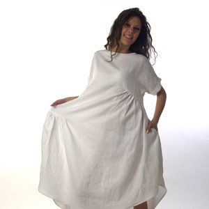 White Linen Dress White Summer Dress Linen Maxi Dress Linen - Etsy