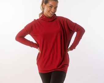 Turtleneck Blouse - Etsy