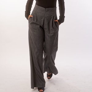 High Waist Palazzo Pants: Elegant Women&#39;s Streetwear Trousers
