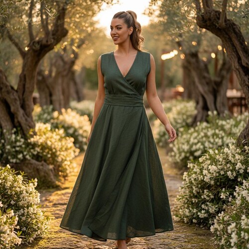 green emerald velvet dress Tender maxi dress – Marianna Senchina main image 0