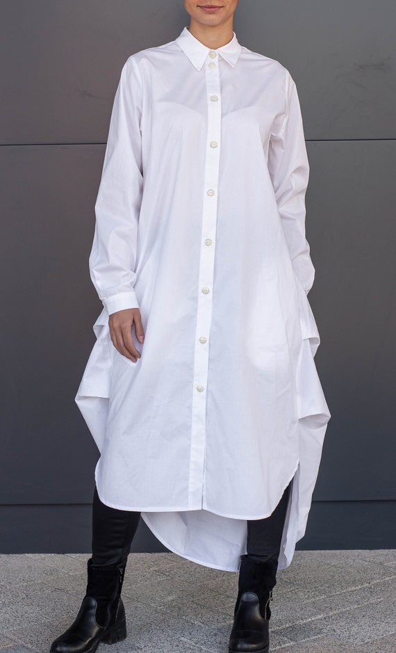 White Shirt For Women, Bohemian Shirt, Spring Shirt, Plus Size Clothing, Summer Shirt, Long Sleeve Shirt, Loose Shirt, Button Down Shirt