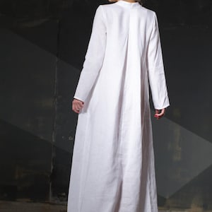 Linen Kaftan Dress: Long Sleeve Boho Abaya