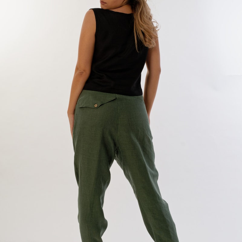 Drop Crotch Trousers With Skirt